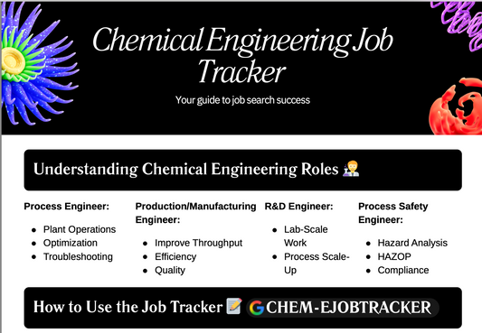 Chemical Engineering Job Tracker